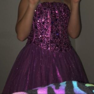 Purple sequin ballgown
